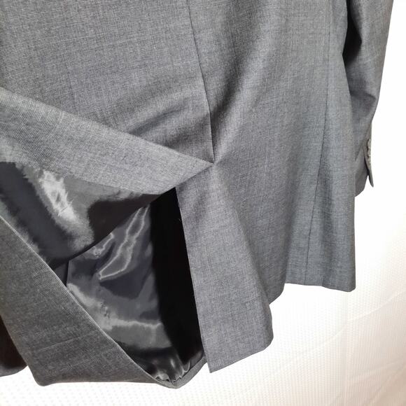 Jos. A. Bank 42R Blazer Mens Gray Herringbone Wool Sport Coat Jacket USA - Picture 8 of 9